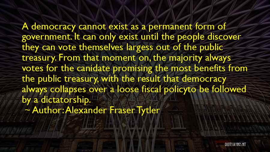 Democracy Vs Dictatorship Quotes By Alexander Fraser Tytler