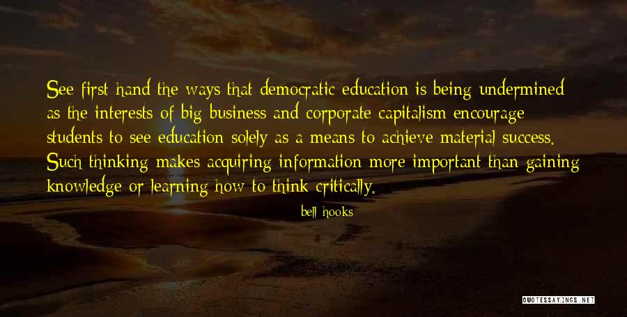 Democratic Education Quotes By Bell Hooks