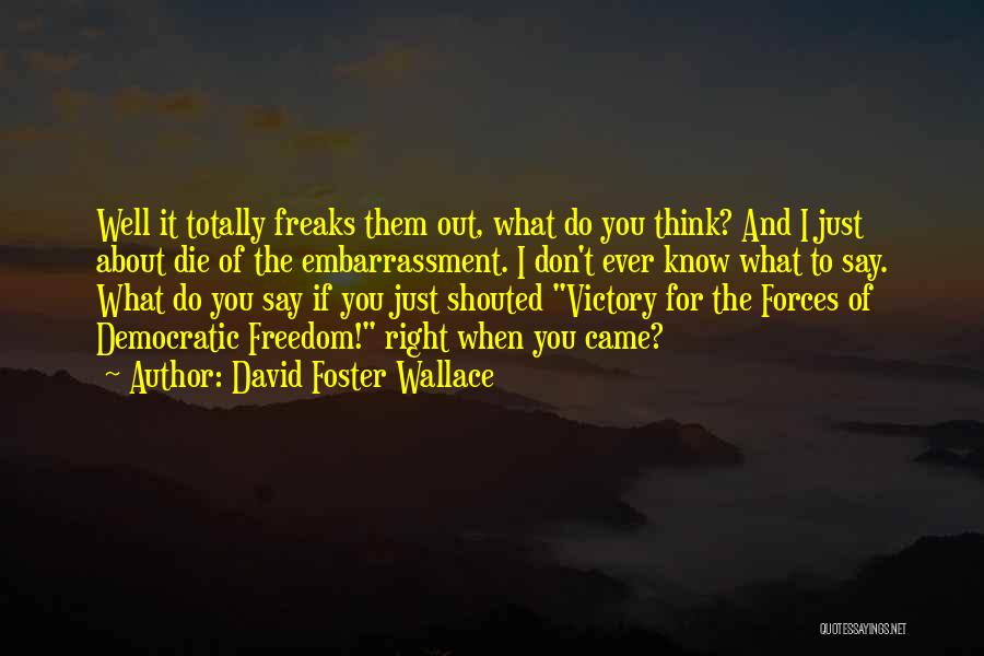 Democratic Freedom Quotes By David Foster Wallace