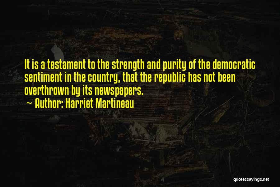 Democratic Republic Quotes By Harriet Martineau
