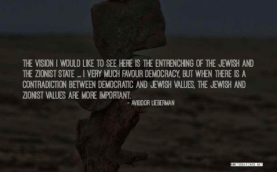 Democratic Values Quotes By Avigdor Lieberman