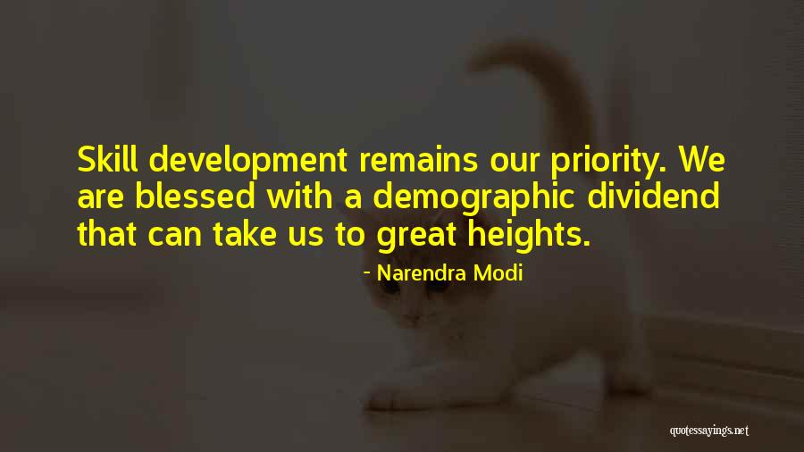 Demographic Dividend Quotes By Narendra Modi