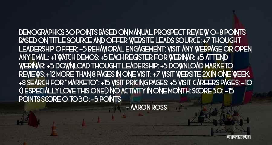 Demographics Quotes By Aaron Ross