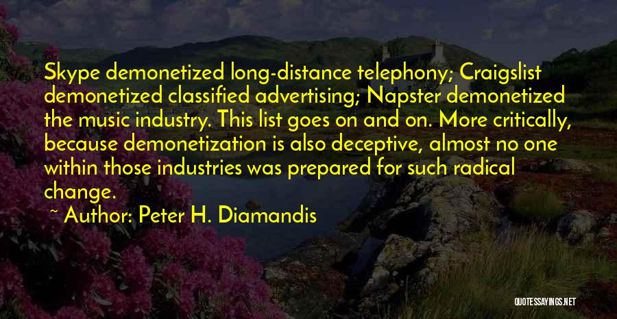 Demonetization Quotes By Peter H. Diamandis