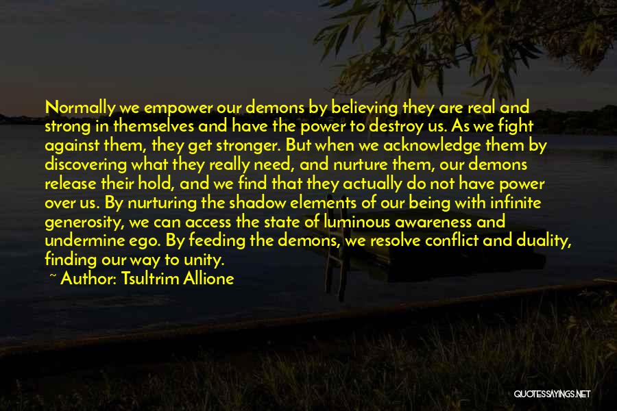 Demons In Us Quotes By Tsultrim Allione