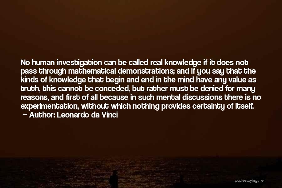 Demonstrations Quotes By Leonardo Da Vinci