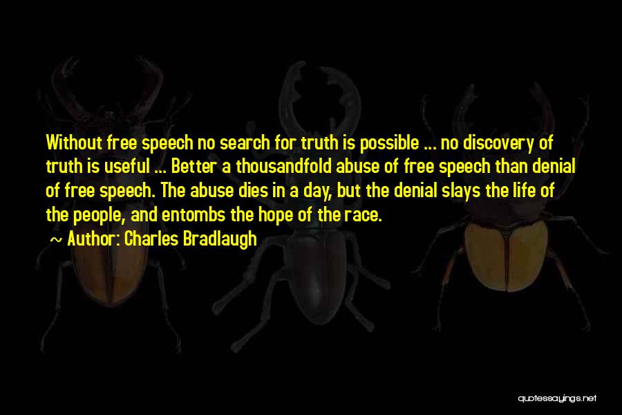 Denial Of Truth Quotes By Charles Bradlaugh