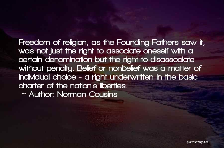 Denomination Quotes By Norman Cousins