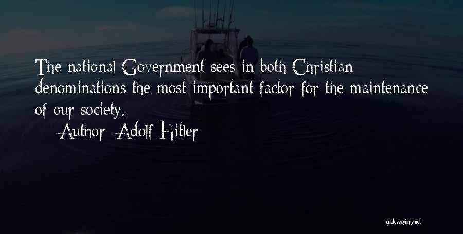 Denominations Quotes By Adolf Hitler