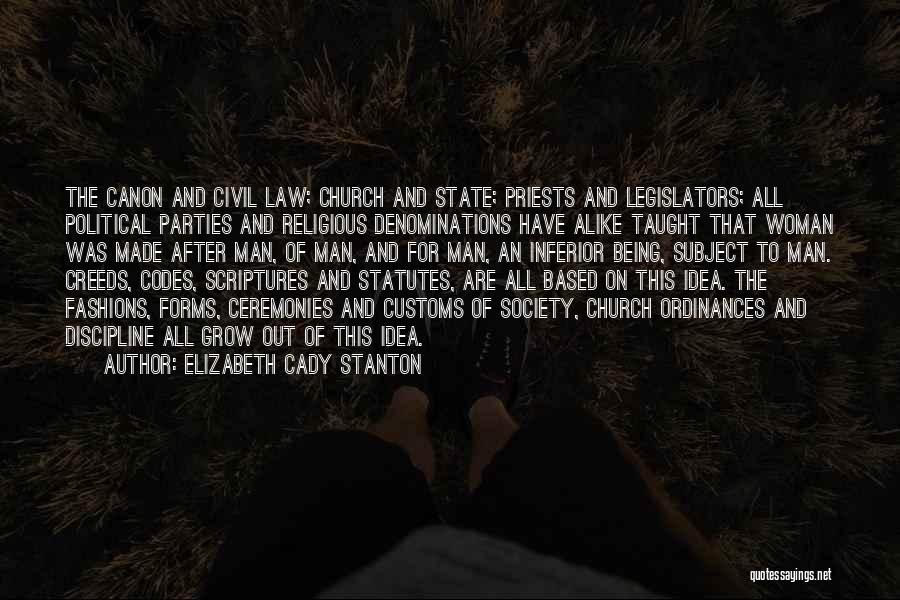 Denominations Quotes By Elizabeth Cady Stanton