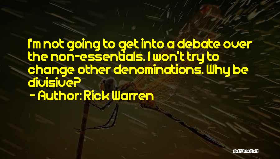 Denominations Quotes By Rick Warren