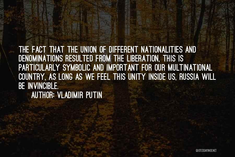 Denominations Quotes By Vladimir Putin