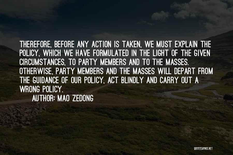 Depart Quotes By Mao Zedong