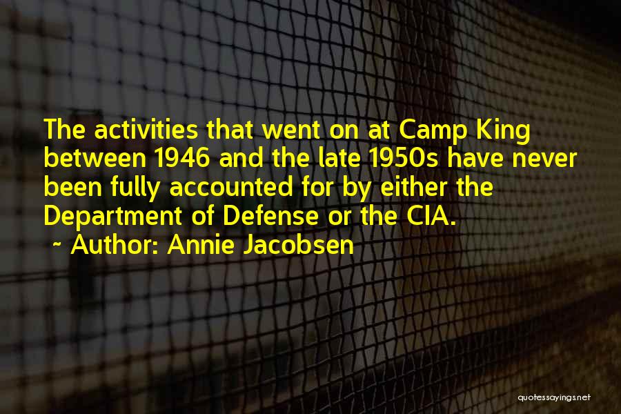 Department Of Defense Quotes By Annie Jacobsen