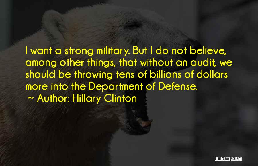 Department Of Defense Quotes By Hillary Clinton