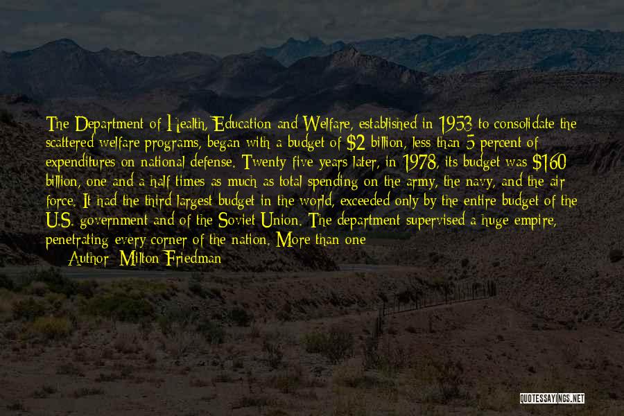 Department Of Defense Quotes By Milton Friedman