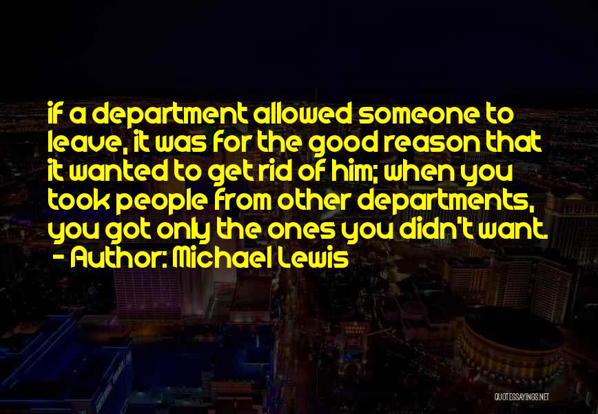 Department Quotes By Michael Lewis