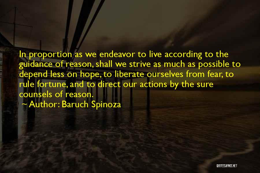 Depend On Quotes By Baruch Spinoza