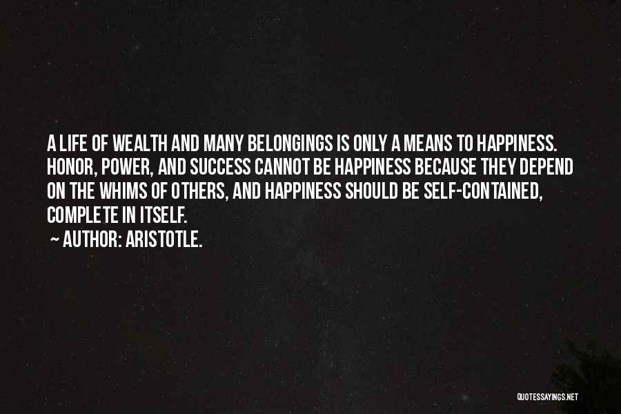 Depend On Self Quotes By Aristotle.