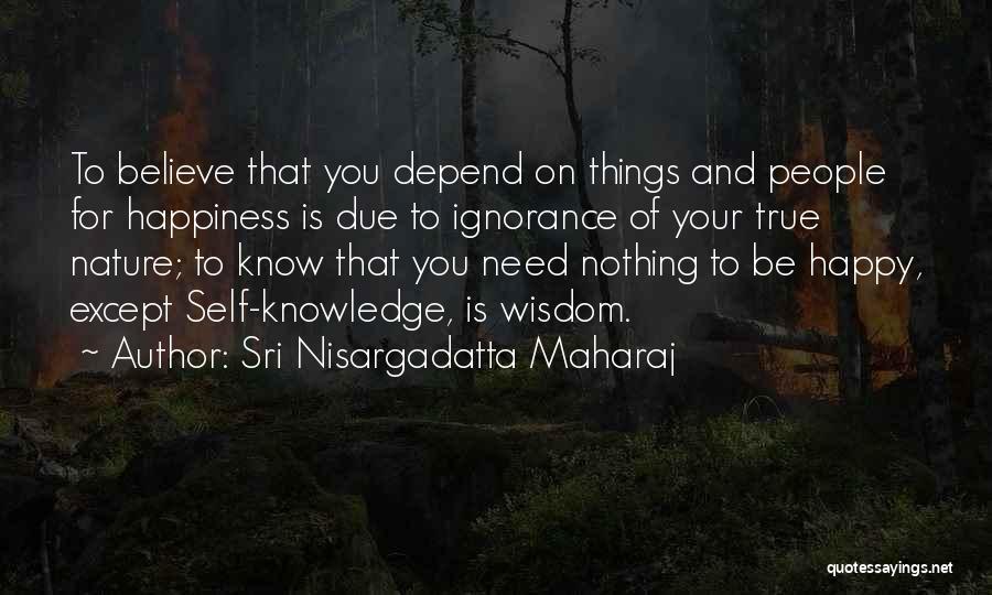 Depend On Self Quotes By Sri Nisargadatta Maharaj