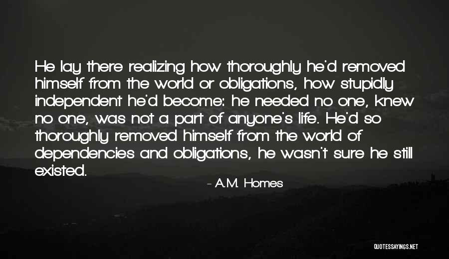 Dependencies Quotes By A.M. Homes Dependencies Quotes By A.M. Homes