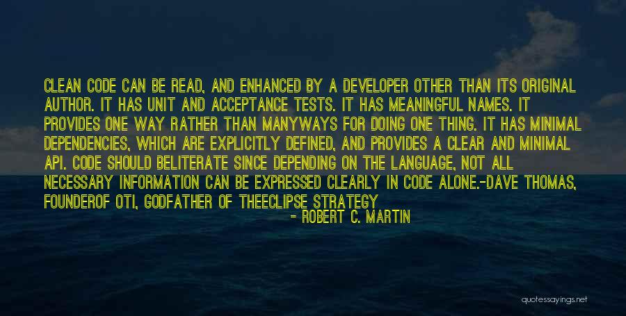 Dependencies Quotes By Robert C. Martin Dependencies Quotes By Robert C. Martin