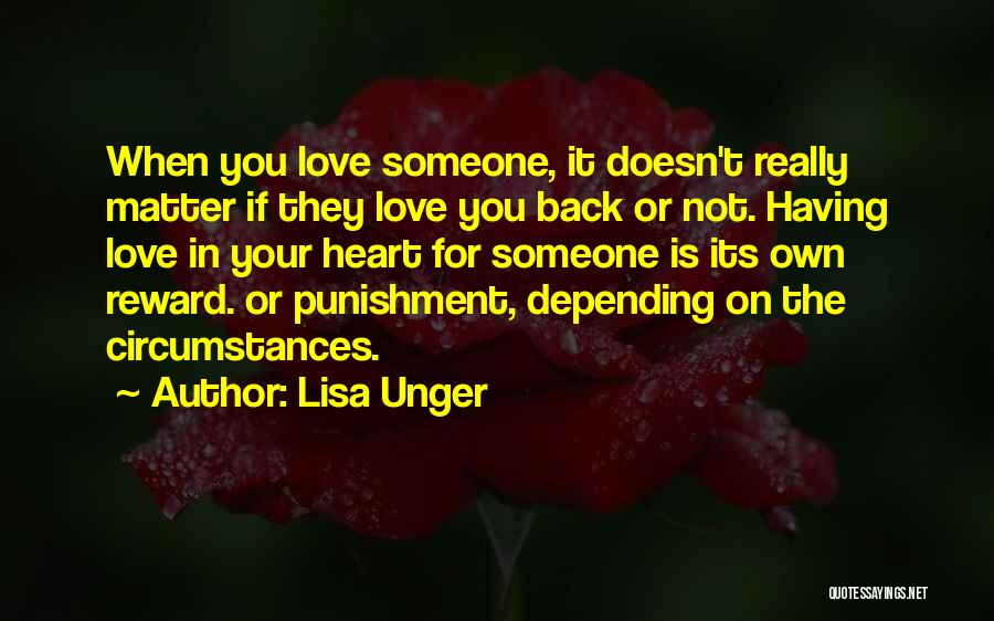 Depending On Love Quotes By Lisa Unger