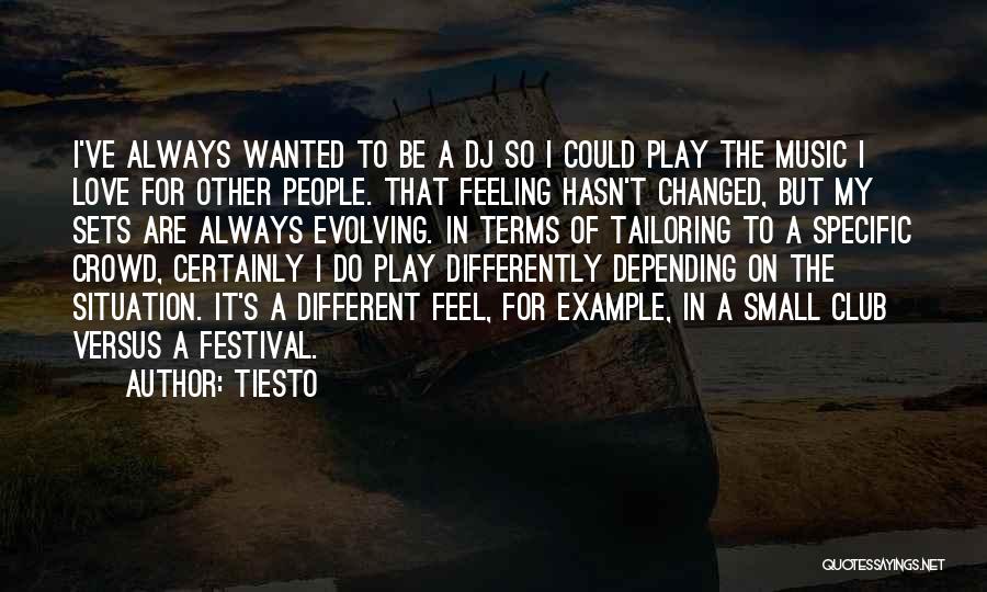 Depending On Love Quotes By Tiesto