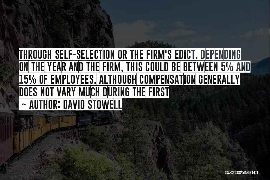 Depending On Self Quotes By David Stowell