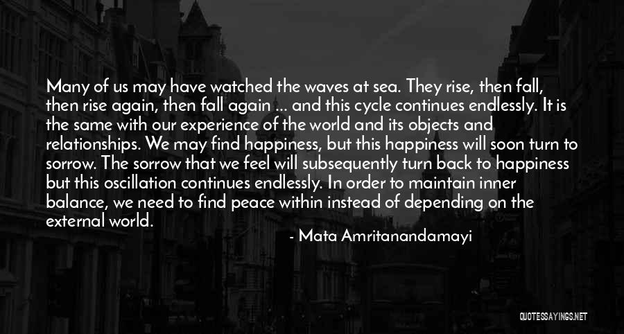 Depending On Someone For Happiness Quotes By Mata Amritanandamayi Depending On Someone For Happiness Quotes By Mata Amritanandamayi