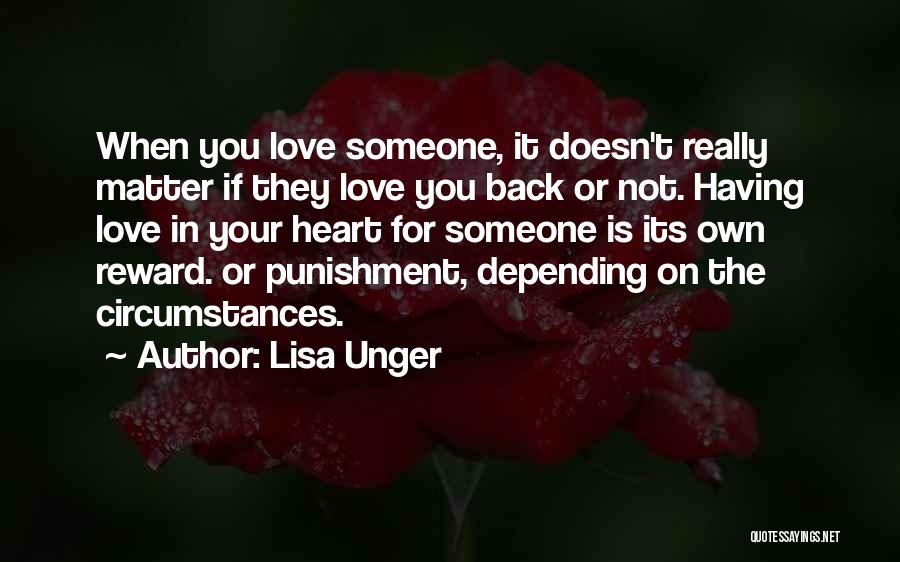 Depending On Someone Quotes By Lisa Unger