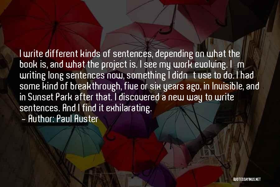 Depending On Something Quotes By Paul Auster