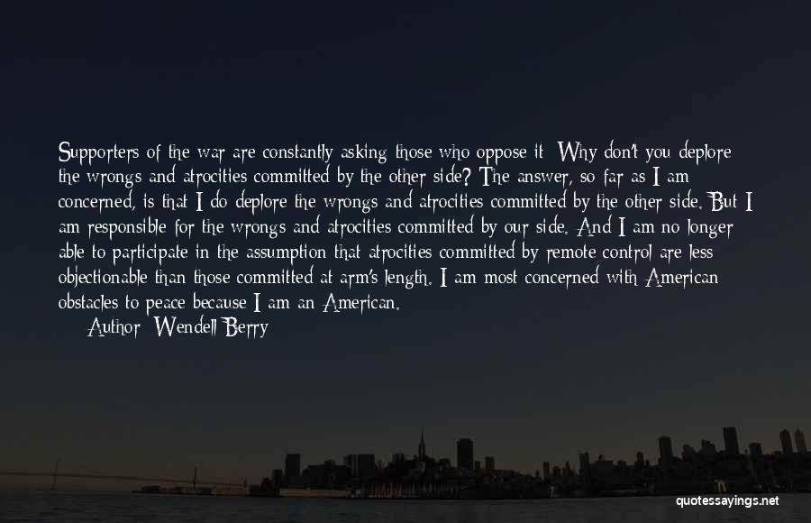 Deplore Quotes By Wendell Berry