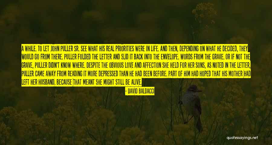 Depressed Because Of Love Quotes By David Baldacci