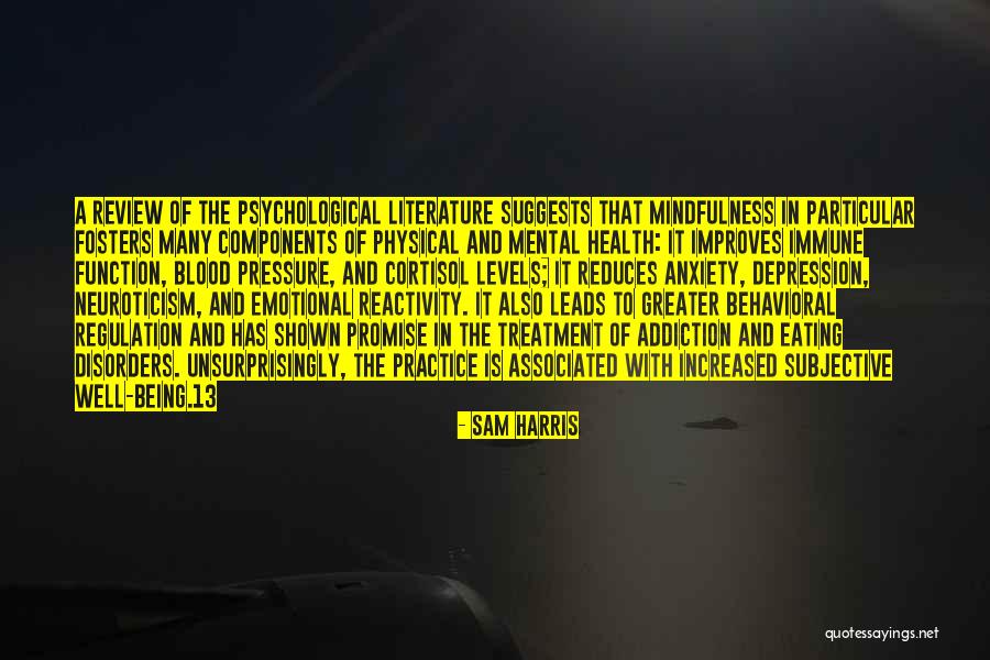 Depression And Mental Health Quotes By Sam Harris