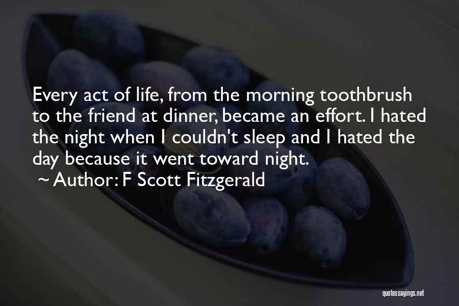 Depression And Sleep Quotes By F Scott Fitzgerald