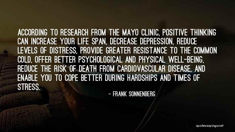 Depression And Stress Quotes By Frank Sonnenberg