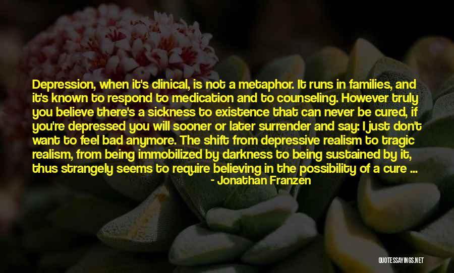 Depression Cure Quotes By Jonathan Franzen Depression Cure Quotes By Jonathan Franzen