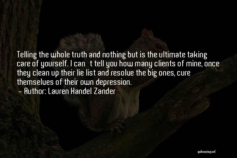 Depression Cure Quotes By Lauren Handel Zander