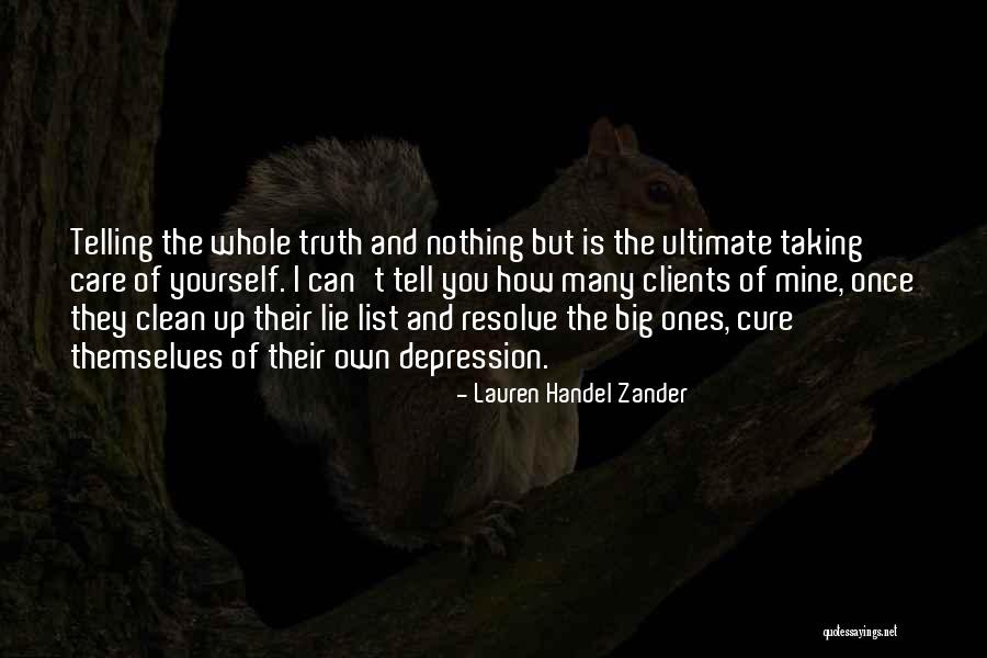 Depression Cure Quotes By Lauren Handel Zander