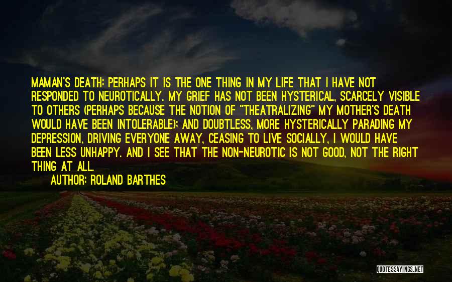 Depression Death Quotes By Roland Barthes