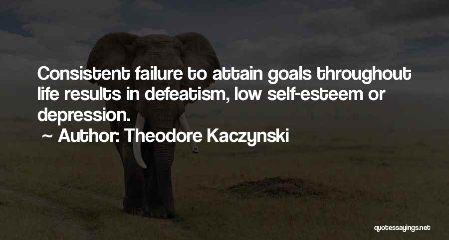 Depression Low Self Esteem Quotes By Theodore Kaczynski