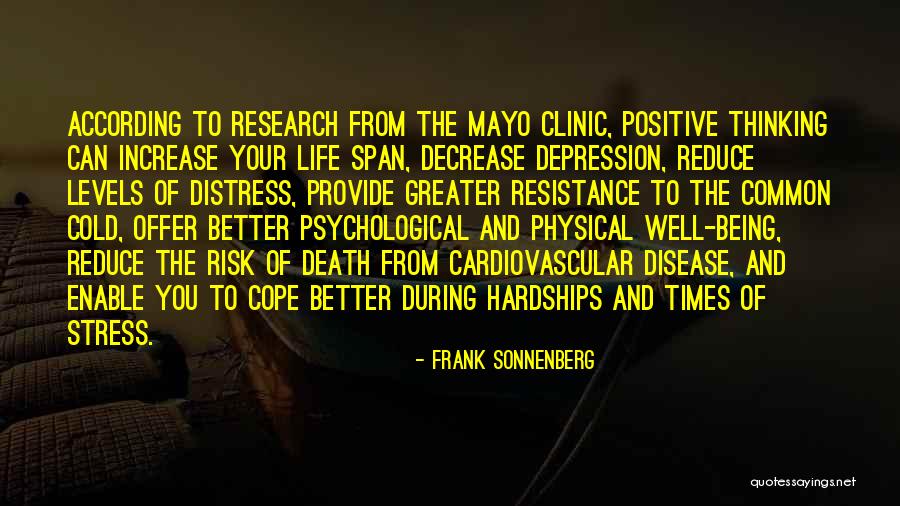 Depression Positive Quotes By Frank Sonnenberg Depression Positive Quotes By Frank Sonnenberg