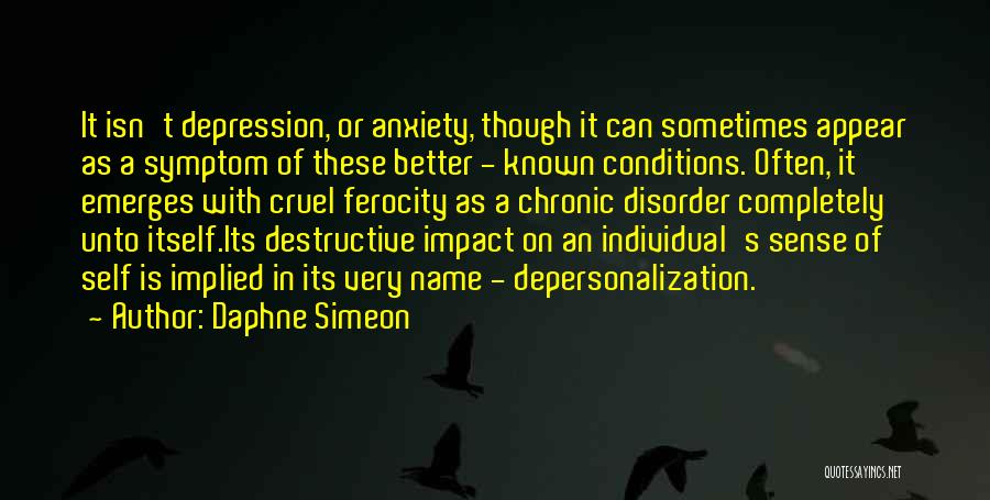 Depression Symptom Quotes By Daphne Simeon