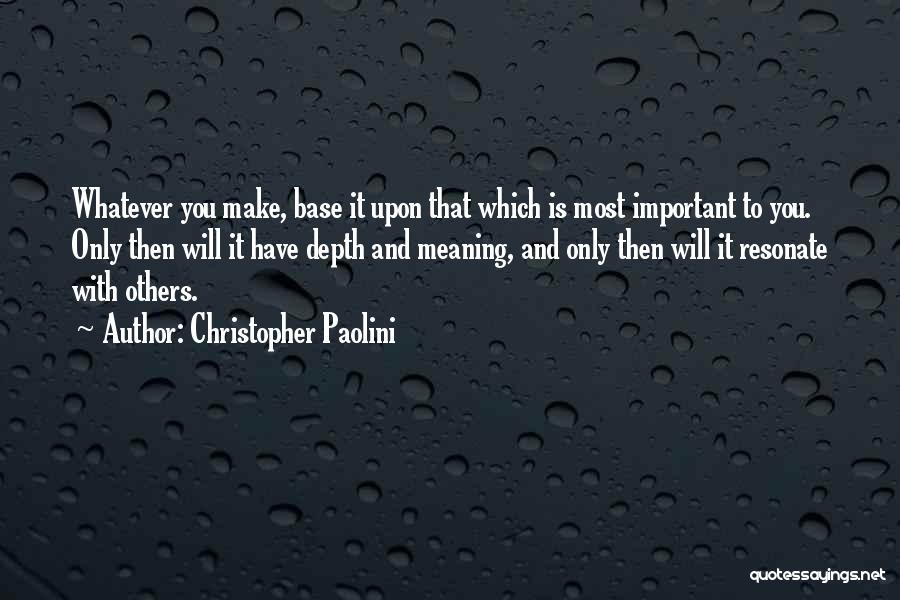 Depth Meaning Quotes By Christopher Paolini
