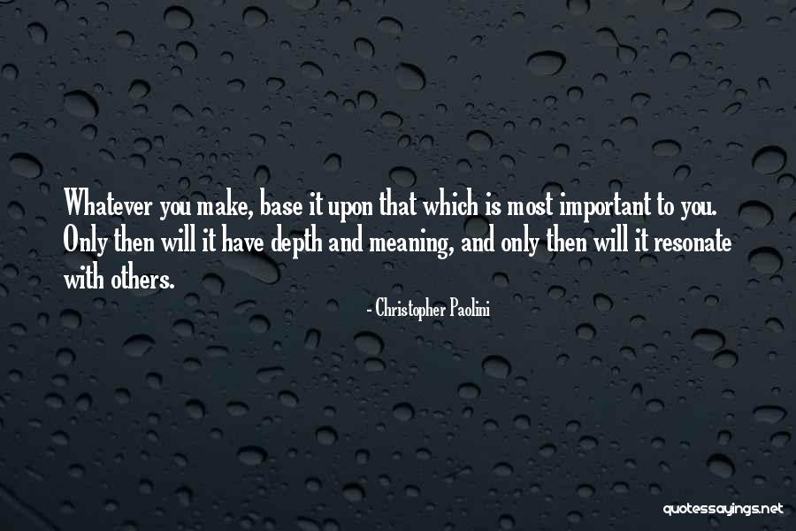 Depth Meaning Quotes By Christopher Paolini