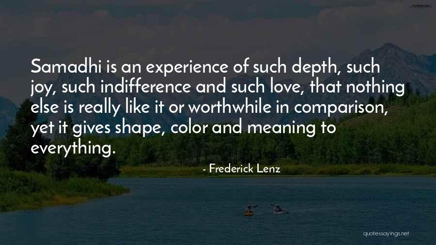 Depth Meaning Quotes By Frederick Lenz