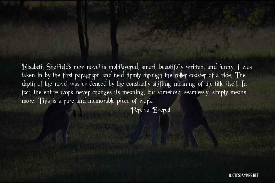 Depth Meaning Quotes By Percival Everett