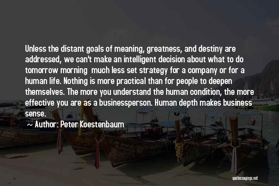 Depth Meaning Quotes By Peter Koestenbaum
