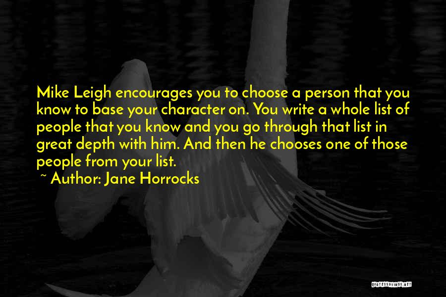 Depth Of Character Quotes By Jane Horrocks